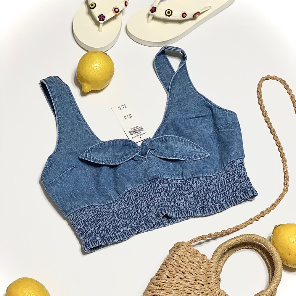 Women Denim Crop Top